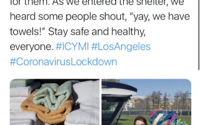 3/24/20 – FOWLA donates towels to the Westwood Recreation COVID Shelter